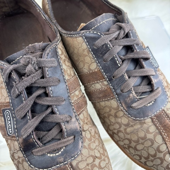 COACH ELLIE CANVAS SNEAKERS SIZE 10 - Picture 6 of 11